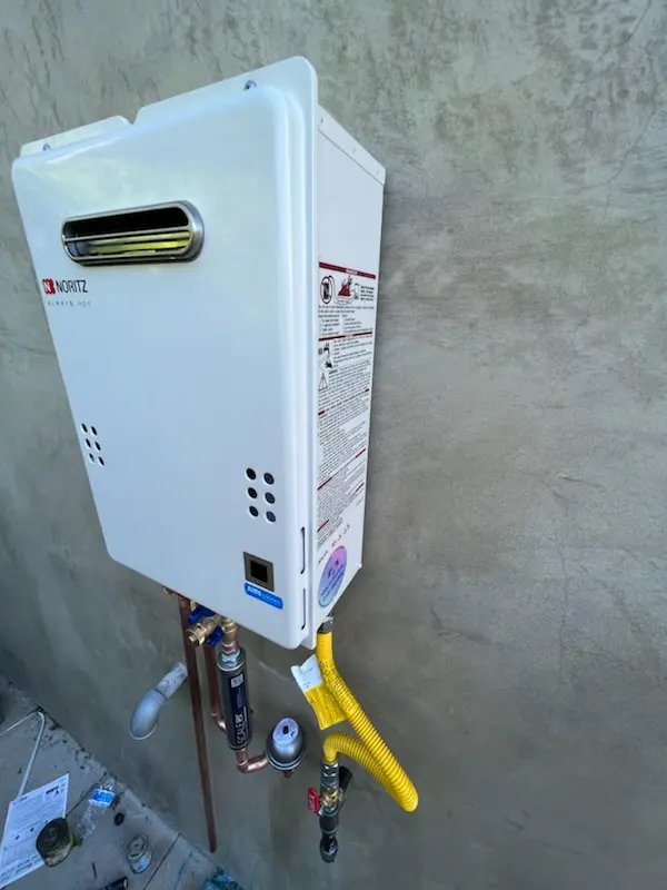 Tankless water heater installation for Rosewood homes